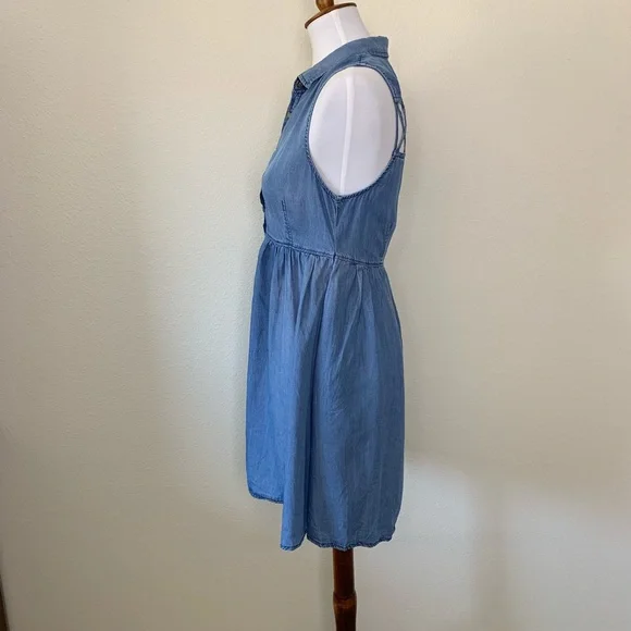 Vans Blue Denim Mini Dress - Picture 2 of 6